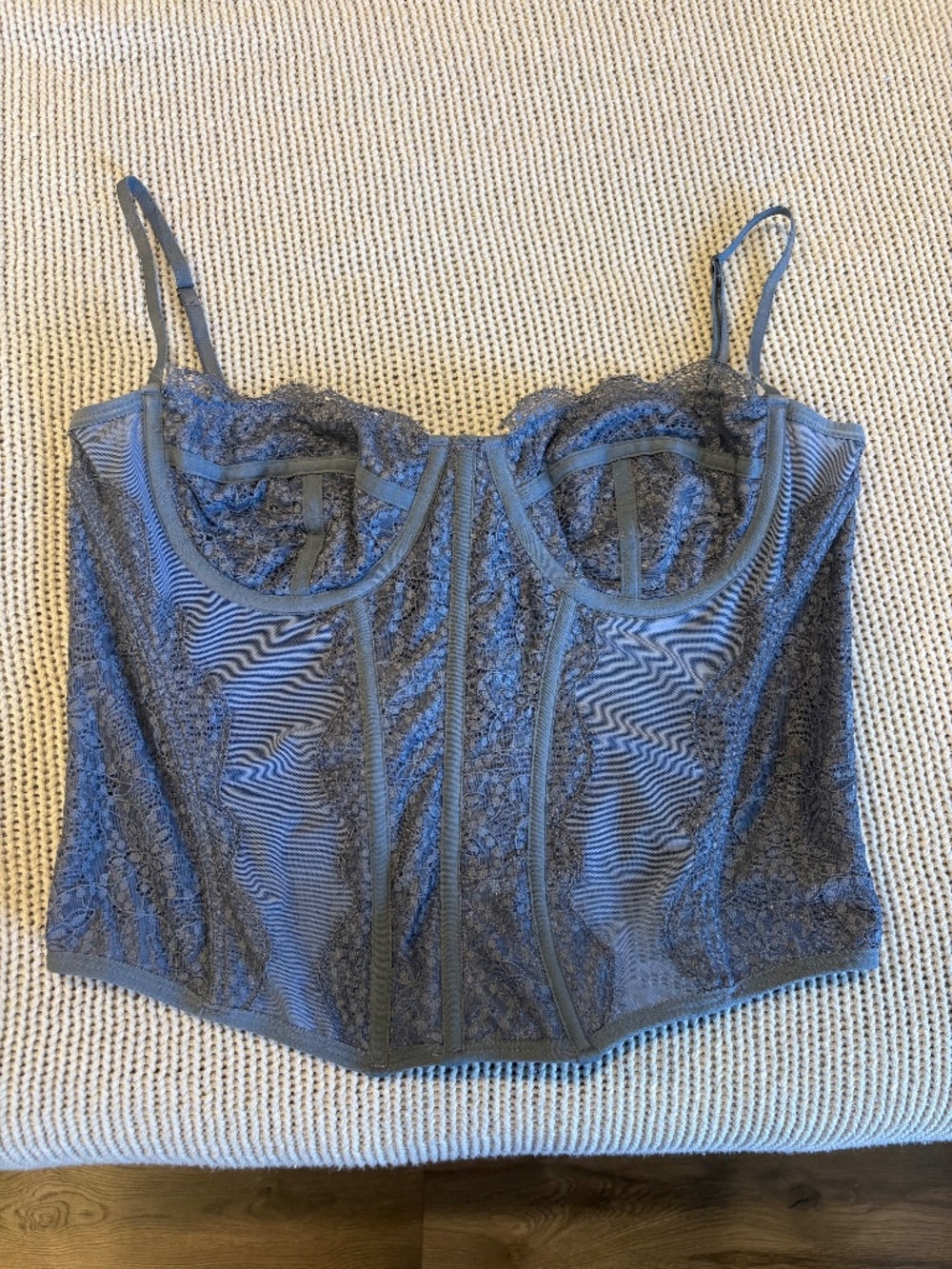 Urban Outfitters Out From Under Blue Modern Love Corset